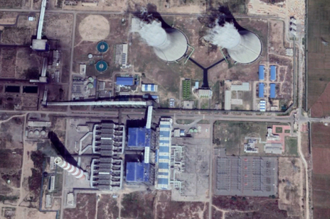 Satellite image of the Rajpura thermal power plant