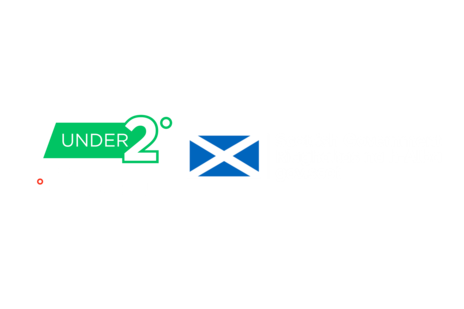 Under2 Coalition logo in colour on left. Scottish Government logo in blue and white on right. 